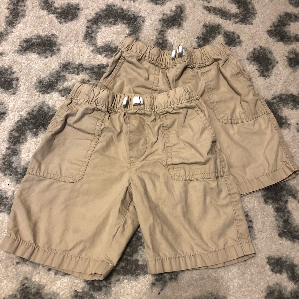Two Pairs of Boys Carters Khaki Shorts